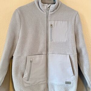 Figs Women’s Light Gray Fleece Jacket